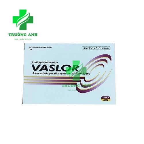 Vaslor-20 - Thuốc điều trị tăng cholesterol của Davipharm