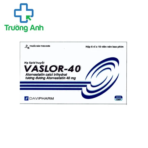Vaslor-40 - Thuốc làm giảm cholesterol toàn phần hiệu quả