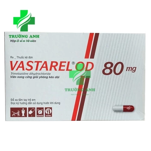 Vastarel OD 80mg Egis - Thuốc điều trị đau thắt ngực ổn định