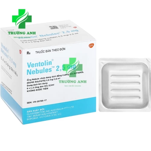 Ventolin Nebules 2.5mg/ 2.5ml - Điều trị bệnh hen suyễn của Úc