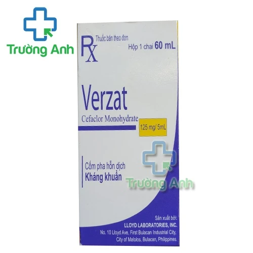 Verzat 125mg/5ml Lloyd Lab (60ml) - Thuốc điều trị nhiễm khuẩn