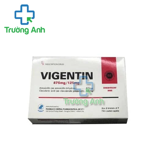 Vigentin 875/125mg Pharbaco - Thuốc điều trị nhiễm khuẩn