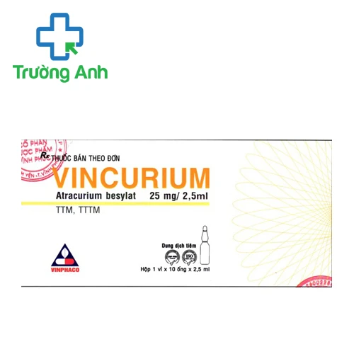 Vincurium 25mg/2,5ml - Thuốc gây mê khi thực hiện thủ thuật y khoa