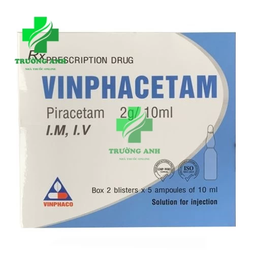 Vinphacetam 2g/10ml - Thuốc điều trị bệnh về thần kinh của Vinphaco