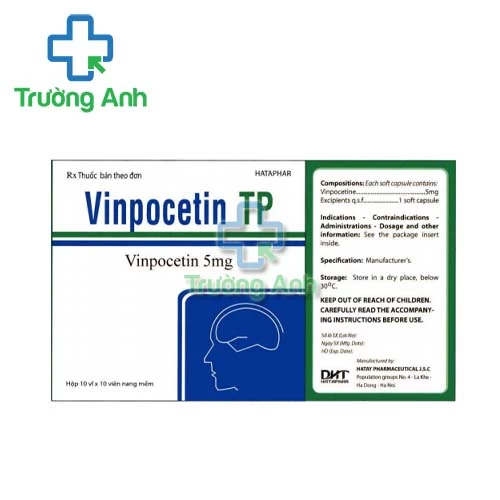 Vinpocetin TP 5mg Hataphar - Thuốc điều trị thiếu máu cục bộ