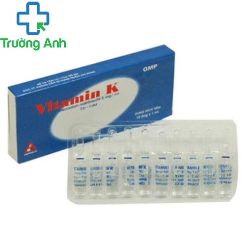 Vitamin K 5mg/1ml Vinphaco - Dung dịch tiêm bổ sung Vitamin K của Vinphaco