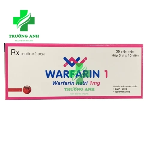 Warfarin 1 SPM - Thuốc điều trị nghẽn mạch và nhồi máu cơ tim 