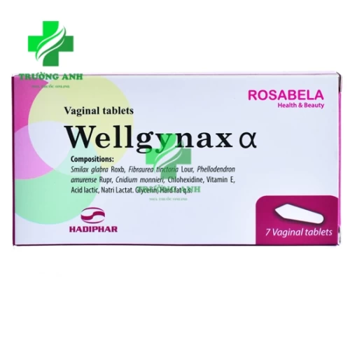 Wellgynax Alpha (Wellgynax α) Hadiphar - Hỗ trợ điều trị viêm âm đạo hiệu quả