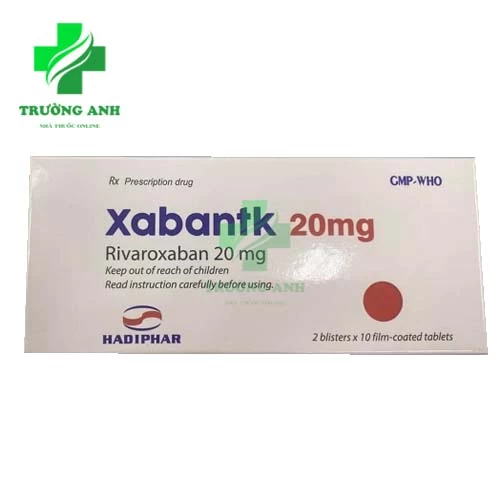 Xabantk 20mg Hadiphar - Thuốc điều trị huyết khối tĩnh mạch sâu