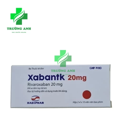 Xabantk 20mg Hadiphar - Thuốc điều trị huyết khối tĩnh mạch sâu