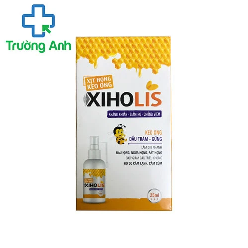 Xịt họng keo ong Xiholis - Giúp giảm ho, đau rát họng hiệu quả