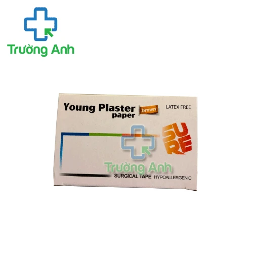 Young Plaster Paper 1.25cm x 5m (brown) - Băng cố định vết thương