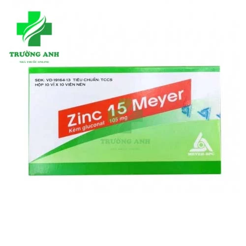 Zinc 15 Meyer - Thuốc bổ sung kẽm trong trường hợp thiếu kẽm