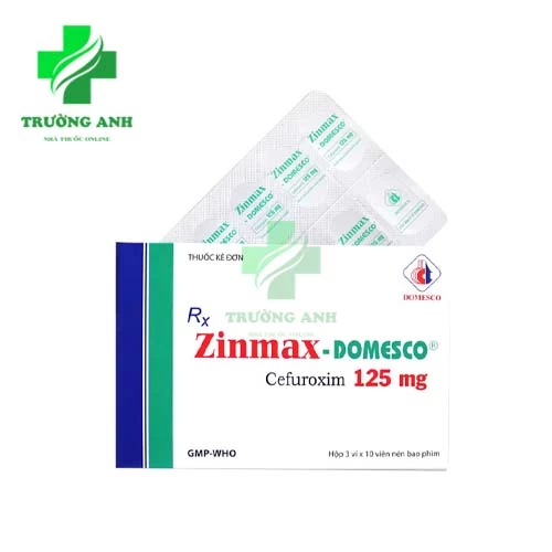Zinmax-Domesco 125mg Domesco - Thuốc điều trị nhiễm khuẩn