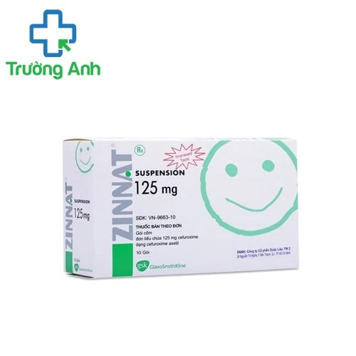Zinnat Suspension 125mg (gói cốm) - Thuốc kháng viêm hiệu quả của Anh
