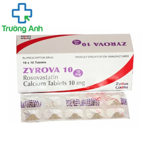 Zyrova 10mg - Thuốc dùng điều trị hạ lipid rất hiệu quả