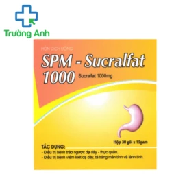 SPM-Sucralfat 1000 - Thuốc hỗ trợ điều trị bệnh viêm loét dạ dày tá tràng hiệu quả