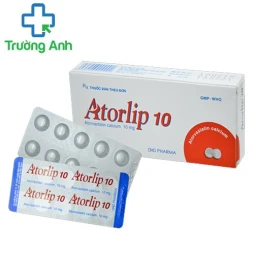 Atorlip 10 DHG Pharma - Thuốc kháng sinh làm giảm cholesterol máu hiệu quả