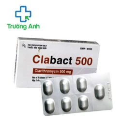 Clabact 500 DHG - Thuốc kháng sinh điều trị viêm phế quản hiệu quả