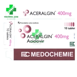 Aceralgin 400mg Medochemie - Thuốc điều trị nhiễm virus Herpes simplex