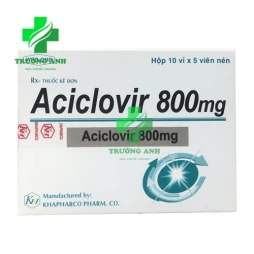 Aciclovir 800mg Khapharco - Điều trị bệnh thủy đậu, zona hiệu quả