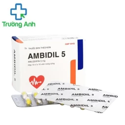 Ambidil 5 Bidiphar - Giúp điều trị tăng huyết áp, dự phòng bệnh đau thắt ngực ổn định