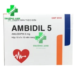 Ambidil 5 Bidiphar - Giúp điều trị tăng huyết áp, dự phòng bệnh đau thắt ngực ổn định