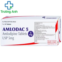 Amlodac 5 - Thuốc điều trị đau thắt ngực do co mạch
