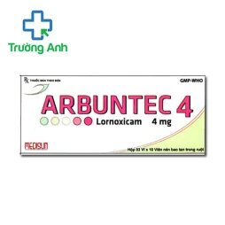 Arbuntec 4 Medisun - Thuốc điều trị ngắn hạn từ đau nhẹ đến đau vừa