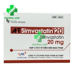 A.T Simvastatin 20 - Thuốc điều trị tăng cholesterol máu hiệu quả