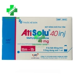 Atisolu 40mg inj - Thuốc chống viêm và giảm miễn dịch hiệu quả