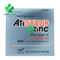 Atisyrup zinc 10mg - Giúp hỗ trợ điều trị và phòng thiếu kẽm hiệu quả