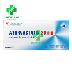 Atorvastatin 20mg Domesco - Thuốc điều trị rối loạn mỡ máu