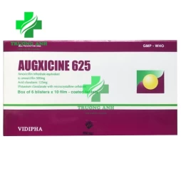 Augxicine 625 Vidipha - Đều trị nhiễm khuẩn đường hô hấp trên, dưới