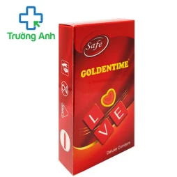 Bao cao su Goldentime (loại trơn hộp đỏ) - Hỗ trợ phòng tránh thai hiệu quả