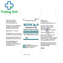 Biotax 2g IV - Thuốc điều trị nhiễm khuẩn xương, khớp hiệu quả