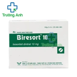 Biresort 10 Bidiphar - Thuốc điều trị suy tim, đau thắt ngực