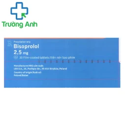 Bisoprolol 2,5mg Novartis - Thuốc điều trị tăng huyết áp