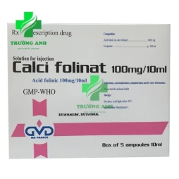 Calci folinat 100mg/10ml - Thuốc giải độc hiệu quả của MD Pharco (1 ống)