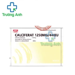 Calciferat 1250 mg/440 IU Medisun - Thuốc bổ sung calci