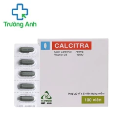 Calcitra TV.Pharm - Bổ sung canxi, Vitamin D3 cho cơ thể