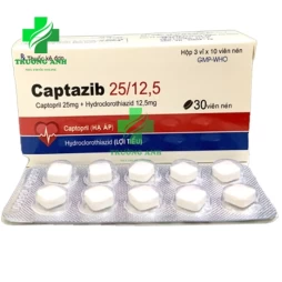 Captazib 25/12,5 - Thuốc điều trị tăng huyết áp của Tipharco