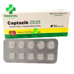 Captazib 25/25 - Thuốc điều trị tăng huyết áp hiệu quả của Tipharco