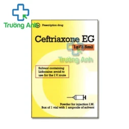 Ceftriaxone EG 1g/5,5ml Pymepharco - Thuốc điều trị nhiễm khuẩn