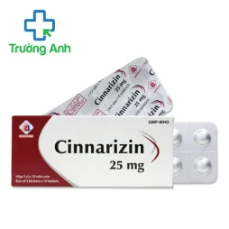 Cinnarizin 25mg Domesco - Điều trị lạnh đầu chi và các rối loạn co thắt mạch