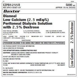 Dianeal Low Calcium (2.5mEq/l) Peritoneal Dialysis Solution with 2.5% Dextrose