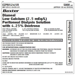Dianeal Low Calcium (2.5mEq/l) Peritoneal Dialysis Solution with 4.25% Dextrose