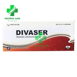 Divaser 8mg - Thuốc điều trị chóng mặt, ù tai, nôn ói, nhức đầu