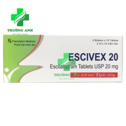 Escivex 20mg - Thuốc điều trị rối loạn lo âu, trầm cảm hiệu quả