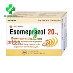 Esomeprazol 20mg Khapharco - Thuốc điều trị trào ngược dạ dày